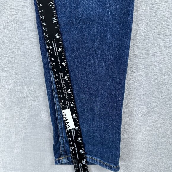 H&M Mom Jeans Medium Wash Denim Women's Size 10 High Rise Stretch Blue - Picture 10 of 12